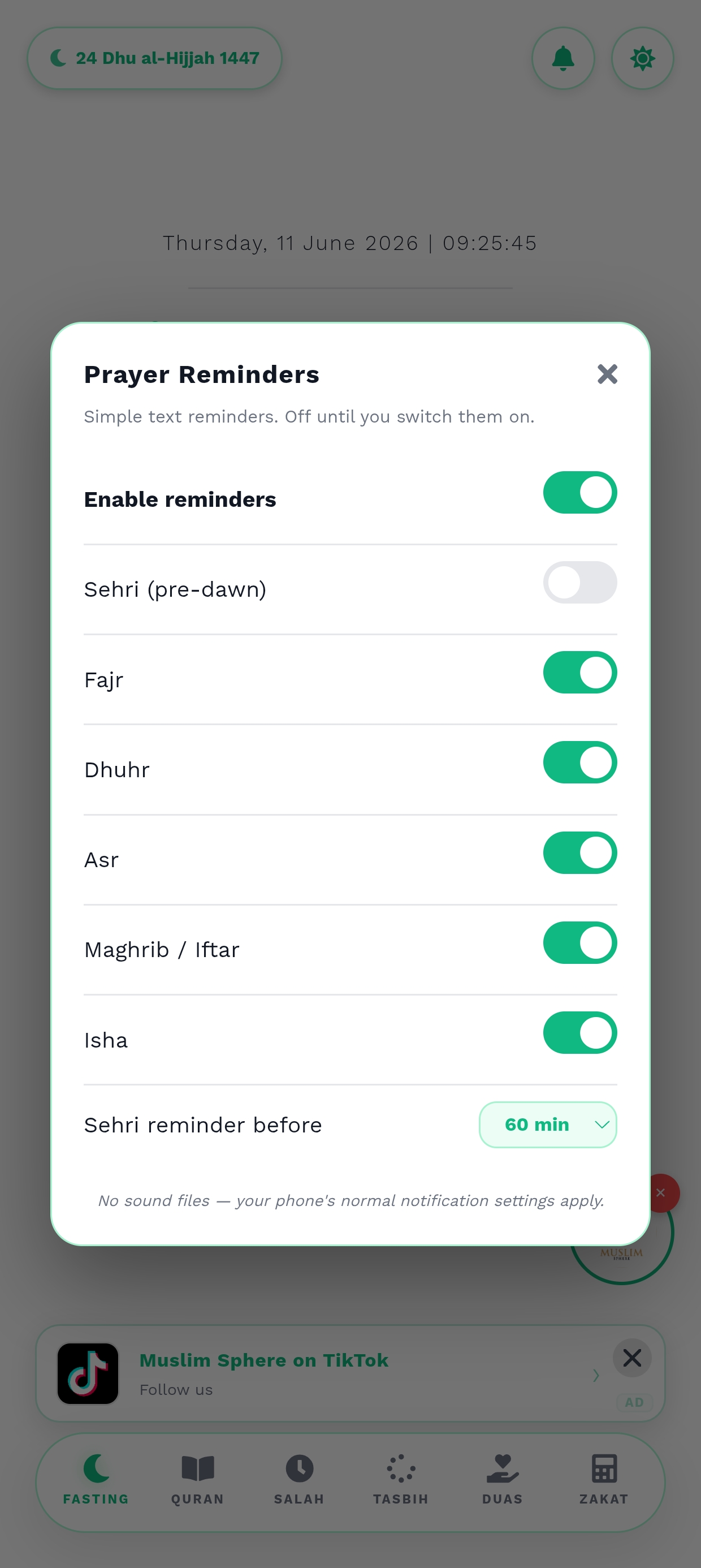 Muslim Sphere - Turn on Notification