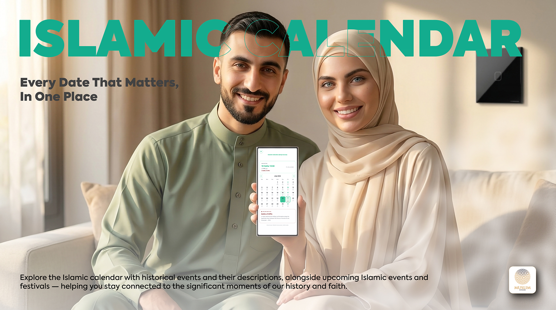 Muslim Sphere Islamic Hijri Calendar feature